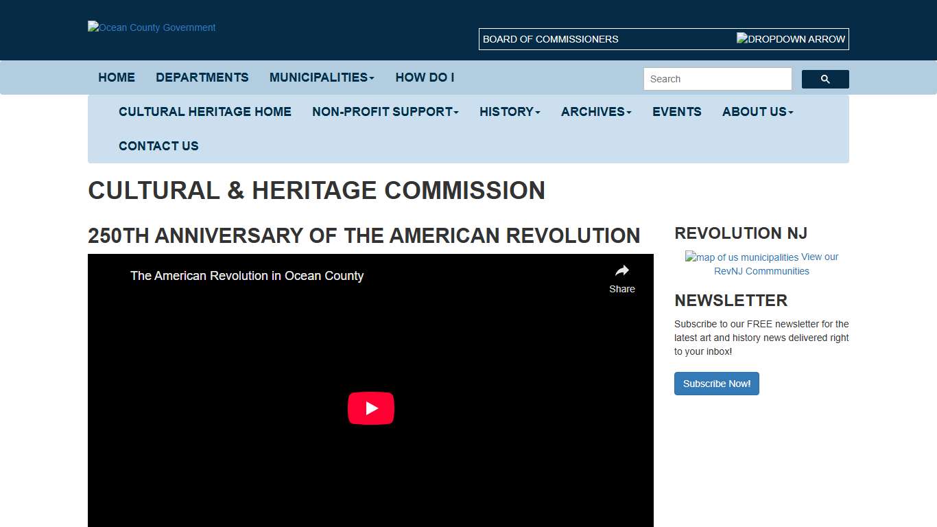 250th Anniversary of the American Revolution Ocean County Government